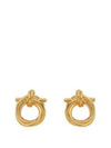 Twisted Gancini Earrings Gold - SALVATORE FERRAGAMO - BALAAN 2