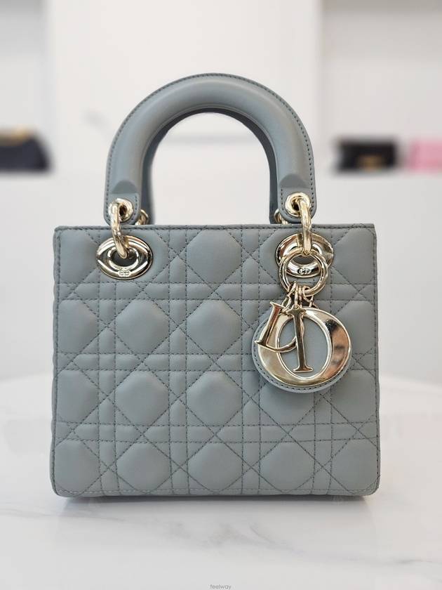 Cannage Lady Bag Small Stone Gray Lambskin M0538ONGE M51G - DIOR - BALAAN 2