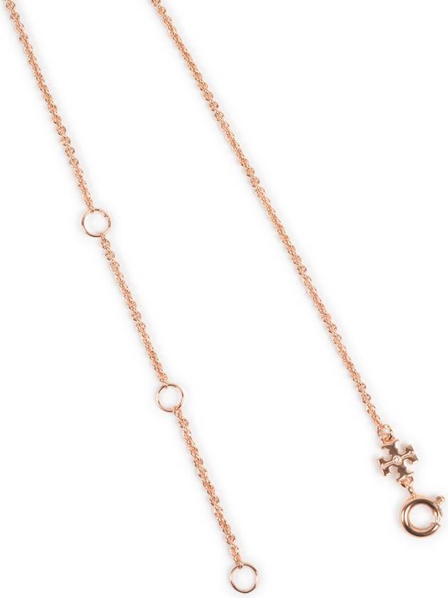 Miller Pave Logo Delicate Necklace Rose - TORY BURCH - BALAAN 4