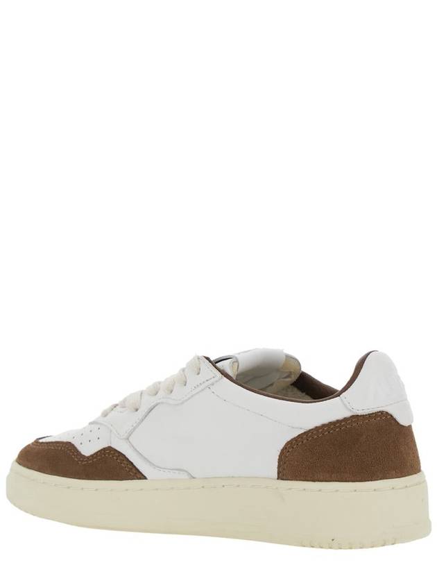 'Medalist' White Low Top Sneakers With Logo Detail In Leather And Suede Woman - AUTRY - BALAAN 3