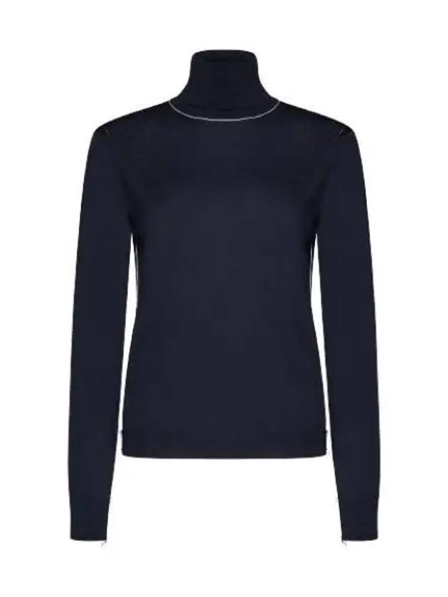 Women's Work In Progress Turtleneck Navy - MAISON MARGIELA - BALAAN 2