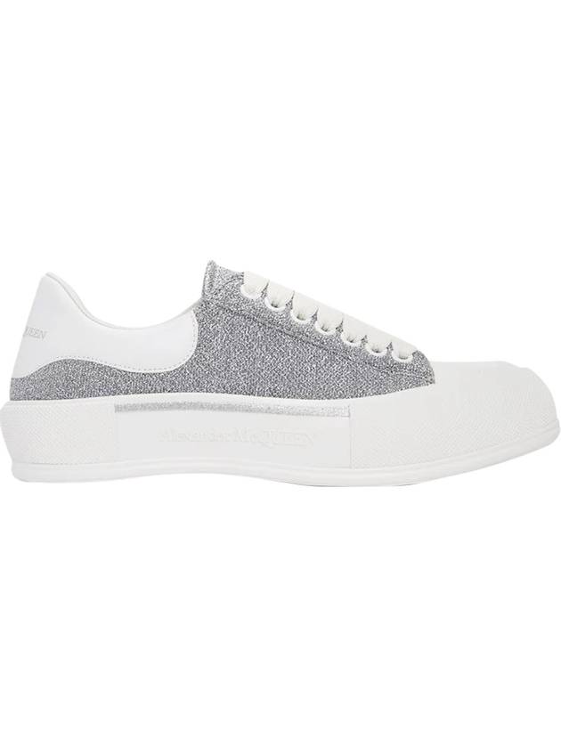 Plimsol Glitter Low Top Sneakers Grey - ALEXANDER MCQUEEN - BALAAN 1