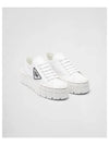 Double Wheel Re-Nylon Gabardine Low-Top Sneakers White - PRADA - BALAAN 2