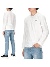 Men's Mini Red Wappen Long Sleeve T-Shirt P1 T308 2 White - COMME DES GARCONS - BALAAN 2