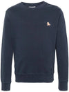 Chillax Patch Regular Sweatshirt Ink Blue - MAISON KITSUNE - BALAAN 1