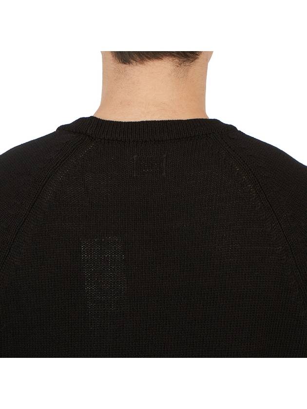 Lens Wappen Compact Cotton Knit Top Black - CP COMPANY - BALAAN 8