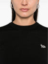 Women's Baby Fox Patch Regular Knit Top Black - MAISON KITSUNE - BALAAN 5