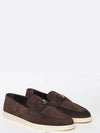 Triangle Logo Suede Loafers Dark Brown - PRADA - BALAAN 2