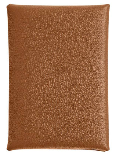 Calvi Duo Compact Card Wallet Gold - HERMES - BALAAN 1