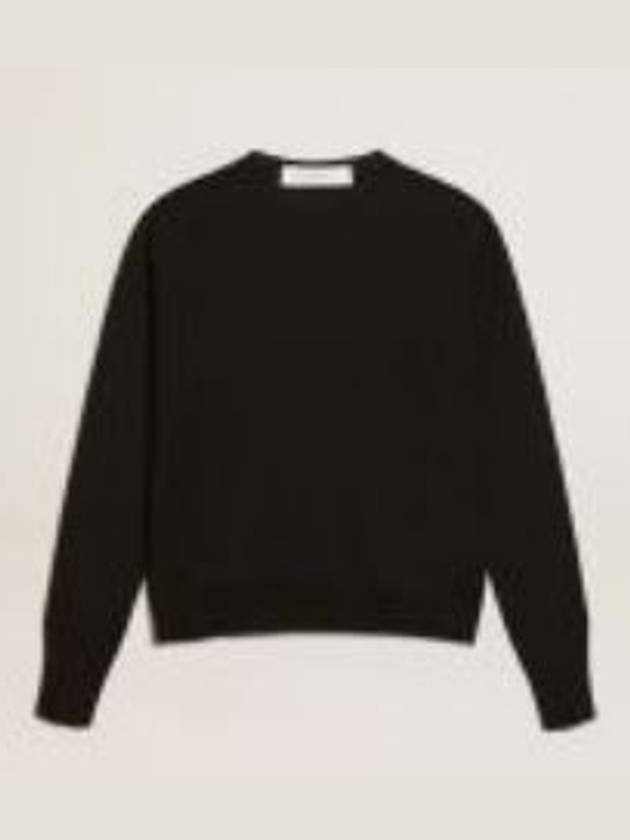 Round Neck Wool Knit Top Black - GOLDEN GOOSE - BALAAN 2