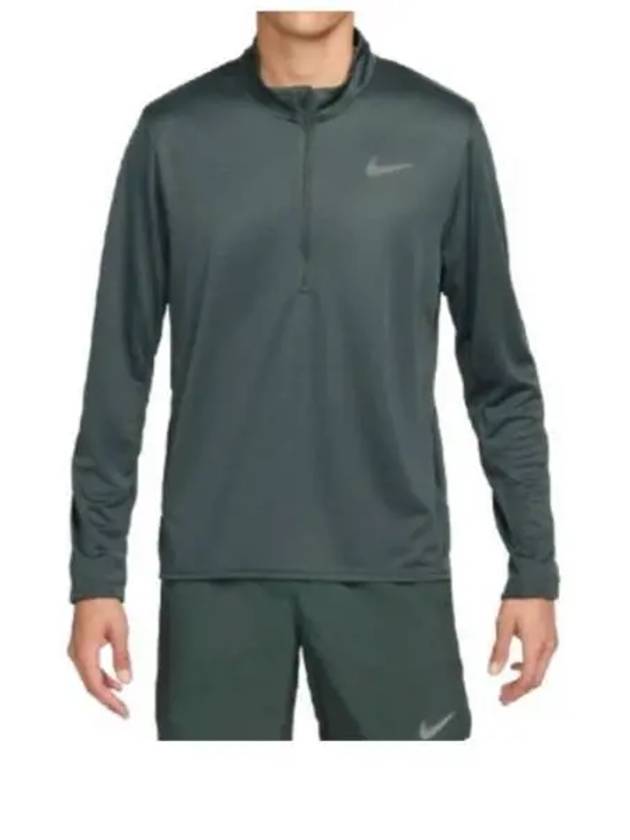 Men's Dry Fit Pacer Half Zip Long Sleeves T Shirt Green - NIKE - BALAAN 2