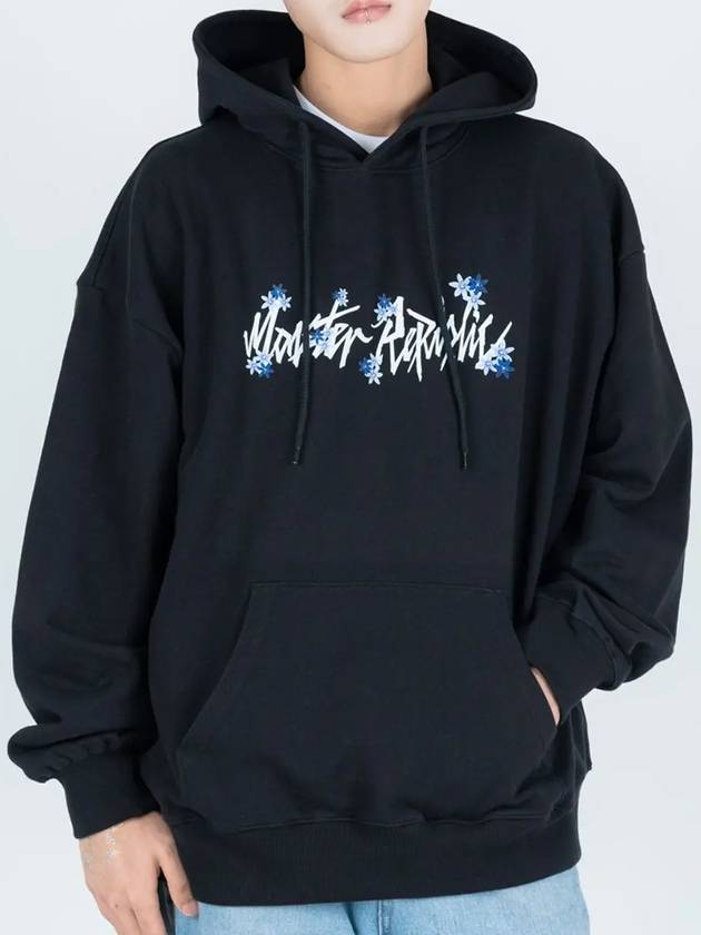 Movement Flower Basic Hoodie Black - MONSTER REPUBLIC - BALAAN 2