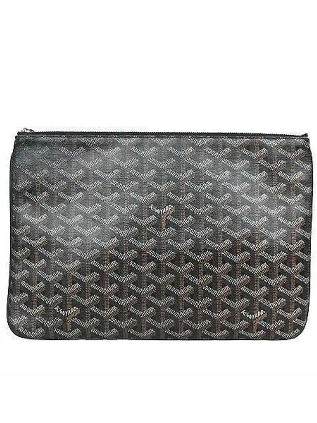 Black color logo PVC SENAT Sena MM clutch - GOYARD - BALAAN 1