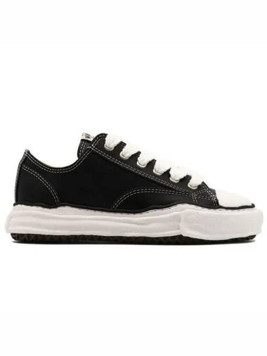 24 A06FW736 BLACK Peterson OG Sole Leather Low Sneakers - MIHARA YASUHIRO - BALAAN 1