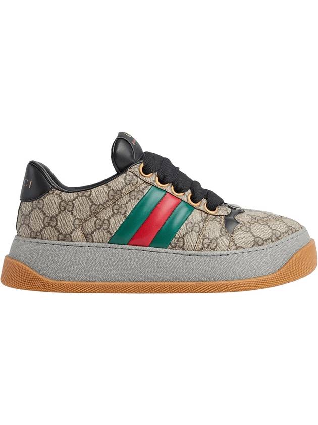 GG Screener Logo Jacquard Low Top Sneakers Beige - GUCCI - BALAAN 2