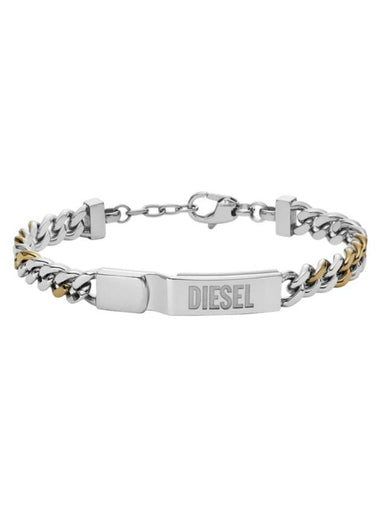 Two-Tone Stainless Steel Bracelet Silver Gold - DIESEL - BALAAN 1