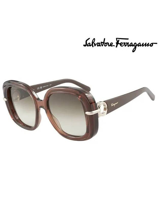 Eyewear Square Sunglasses Brown - SALVATORE FERRAGAMO - BALAAN 2