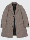 Beige wool blend basic notched lapel collar coat CO115 - IKALOOOK - BALAAN 2