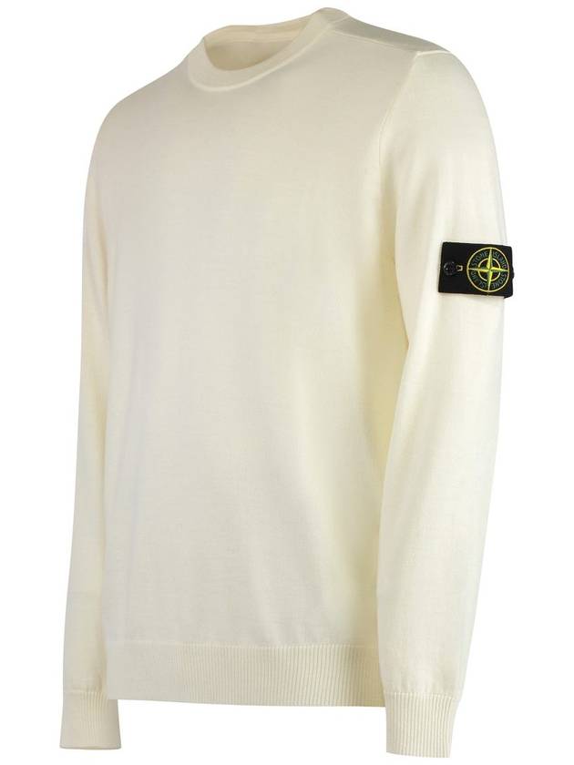 Stone Island Virgin Wool Crew-Neck Pullover - STONE ISLAND - BALAAN 3