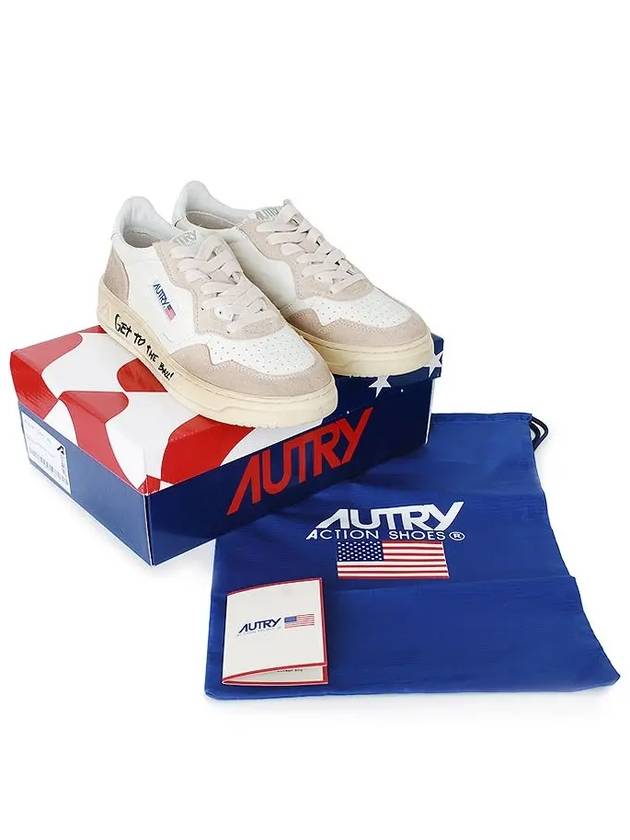 Men's Medalist Leather Low Top Sneakers White - AUTRY - BALAAN 7