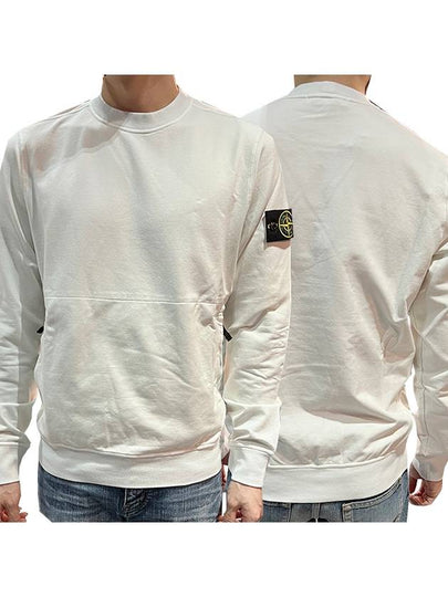 Waffen Patch Cotton Stretch Fleece Sweatshirt Ice - STONE ISLAND - BALAAN 2