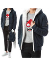 Classic Bunny Fur Zip-Up Hoodie Denim Blue - MOOSE KNUCKLES - BALAAN 2