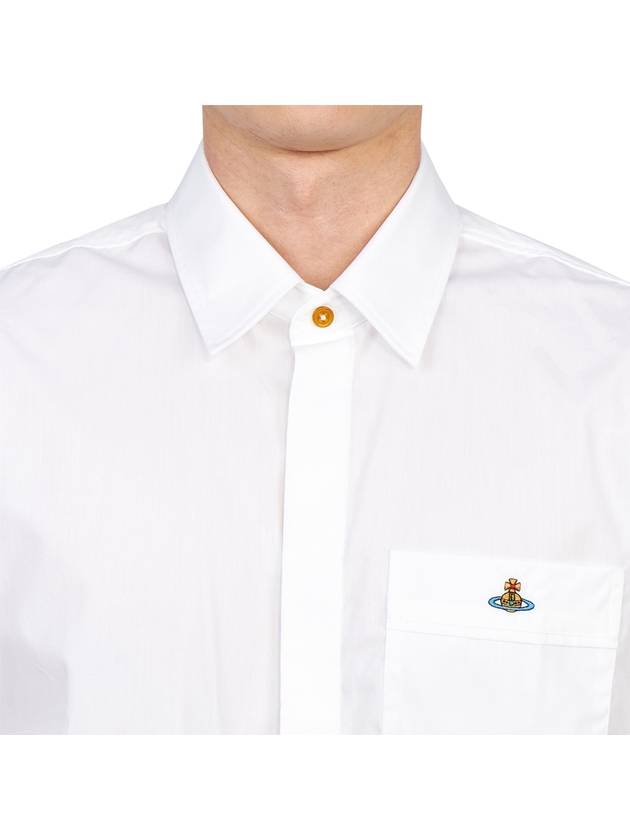 Men's Logo Classic Short Sleeve Shirt White - VIVIENNE WESTWOOD - BALAAN 7