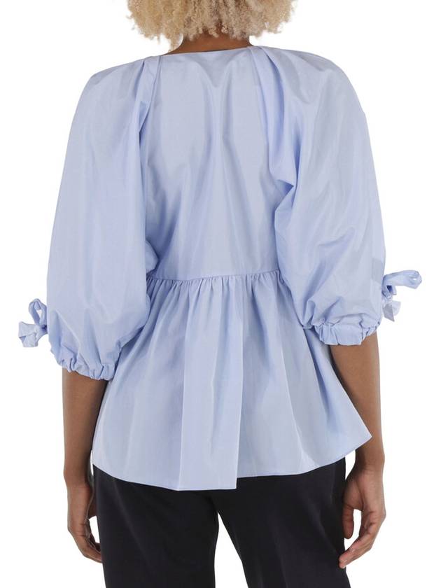 3.1 Phillip Lim Ladies Blue V Neck Cotton Poplin Top, Brand Size 6 - 3.1 PHILLIP LIM - BALAAN 2