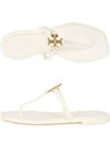 Roxanne Jelly Logo Flip Flops White - TORY BURCH - BALAAN 2