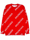 Women's Logo Round Neck Knit Red 625329 - BALENCIAGA - BALAAN 5