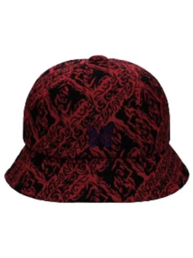 Jacquard Bermuda Bucket Hat Red - NEEDLES - BALAAN 1