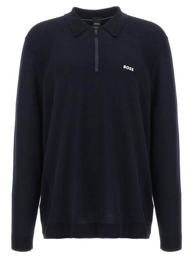 Men's Lite Cotton Polo Shirt Navy - HUGO BOSS - BALAAN 2