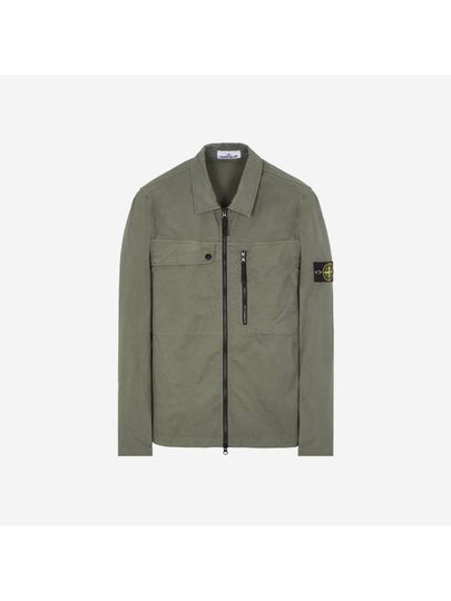 Supima Cotton Twill Stretch-TC Jacket Khaki - STONE ISLAND - BALAAN 2