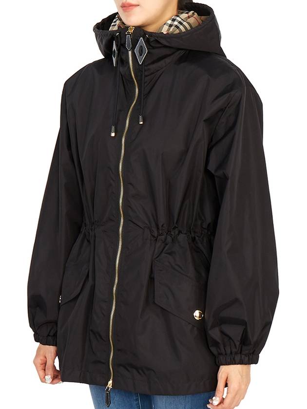 Nylon Lightweight Hooded Jacket Black - BURBERRY - BALAAN 4