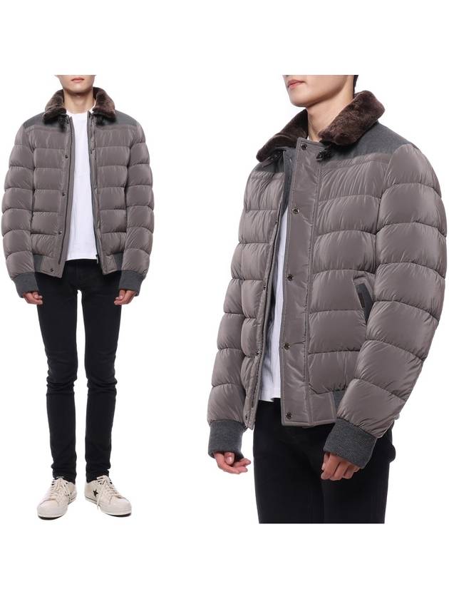 Viani Casual Fur Collar Down Jacket Grey - MOORER - BALAAN 3