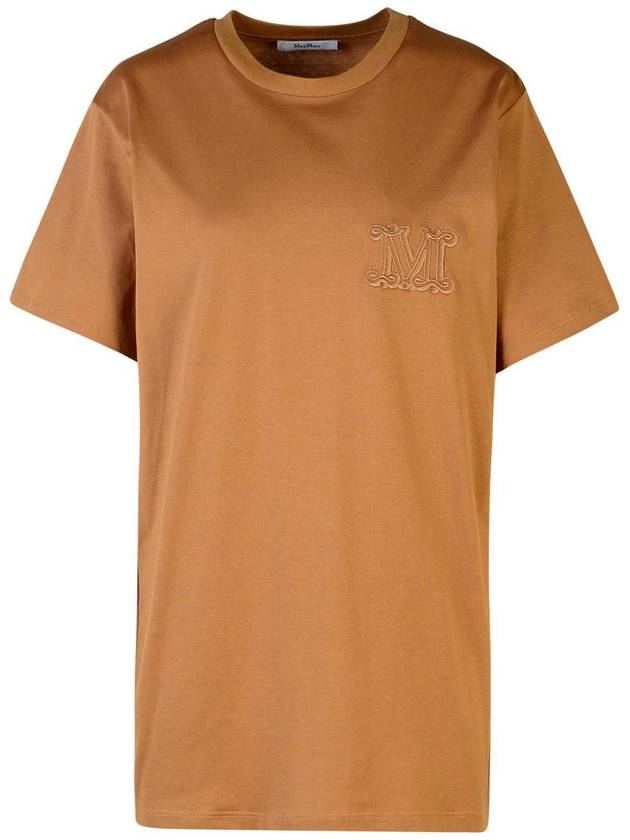 Max Mara Brown Cotton T-Shirt - MAX MARA - BALAAN 1