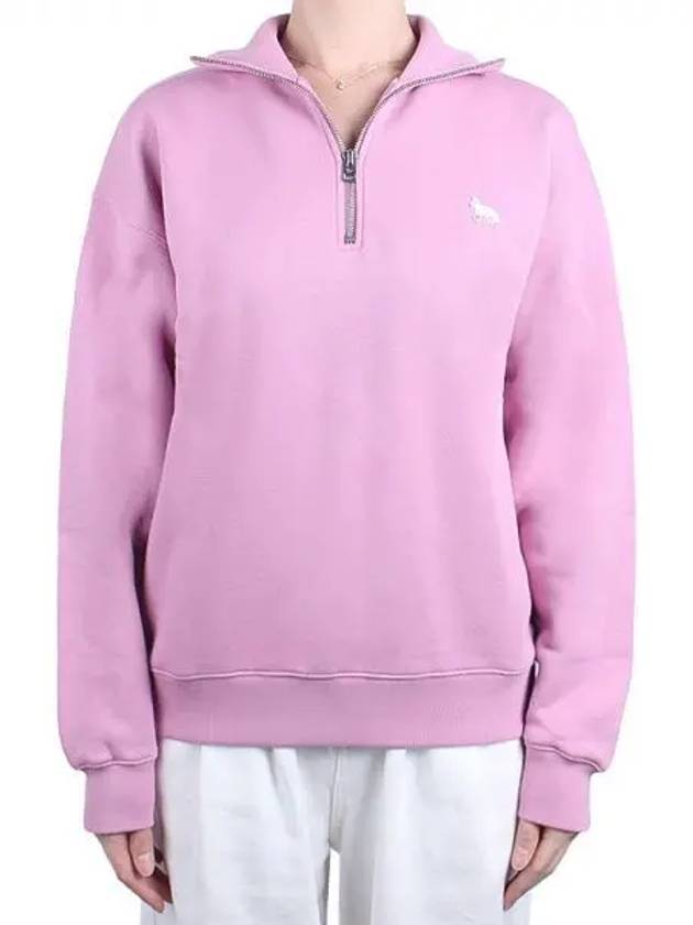 Baby Fox Half Zip Up Sweatshirt Pink - MAISON KITSUNE - BALAAN 2