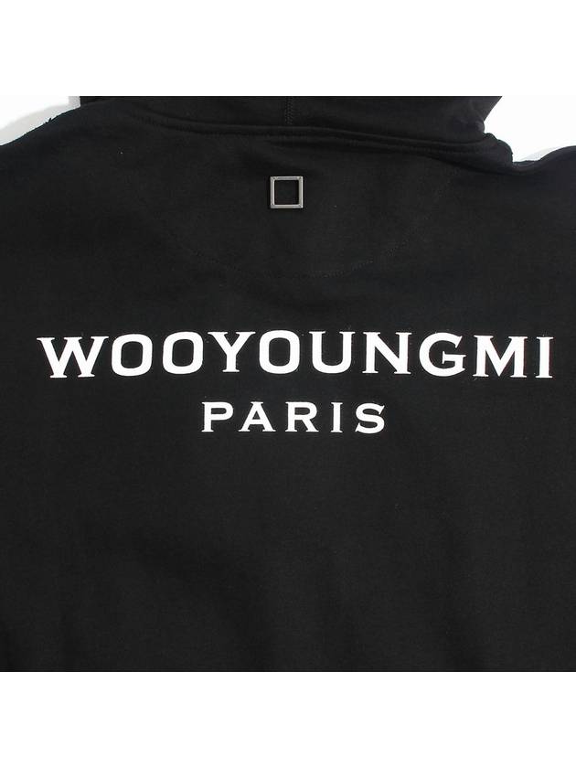 Back Logo Cotton Hoodie Black - WOOYOUNGMI - BALAAN 4