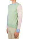 Classic 4 Bar Merino Wool Knit Top Green - THOM BROWNE - BALAAN.