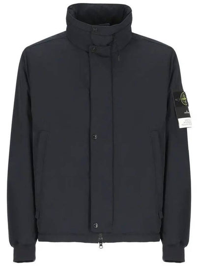 Logo Micro Twill  Zip Up Jacket Navy - STONE ISLAND - BALAAN 2