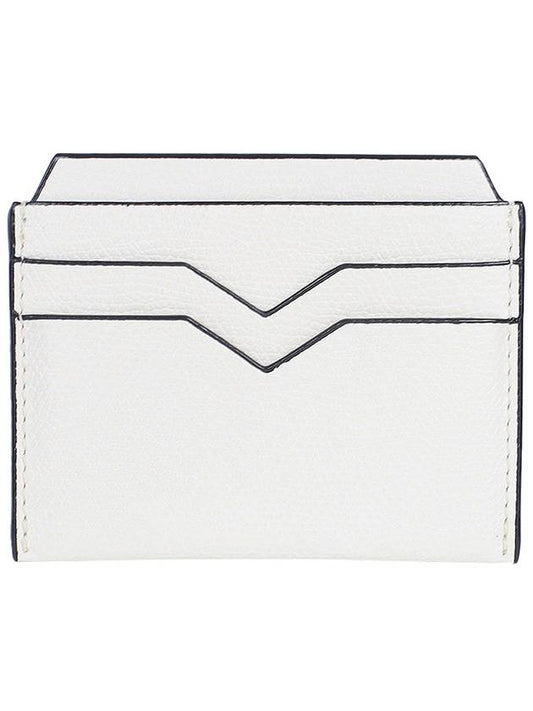 24SS Pebble Leather Card Wallet White SGNL0077028L99CC99 WW - VALEXTRA - BALAAN 1