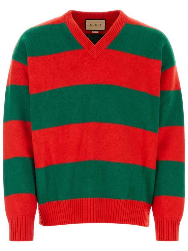 24 ss Felt Wool Striped Sweater 763344 XKDNH 6565 B0110996509 - GUCCI - BALAAN 2