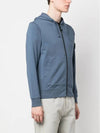 Waffen Patch Hooded Zip Up Dark Blue - STONE ISLAND - BALAAN 4