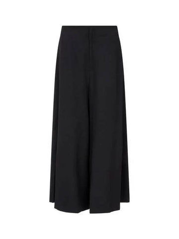 Yohji Yamamoto FEMME Wool Wide Flare Culotte Pants Black - YOHJI YAMAMOTO - BALAAN 1