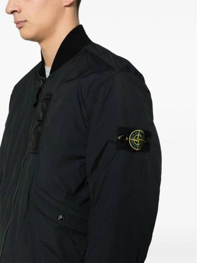 Skin Touch Nylon TC Primaloft Bomber Jacket Black - STONE ISLAND - BALAAN 6