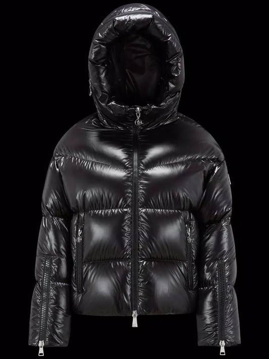 Huppe logo short down padded jacket black - MONCLER - BALAAN 2