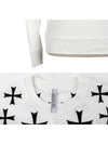 Men's Multi Cross Print Sweatshirt White - NEIL BARRETT - BALAAN 6