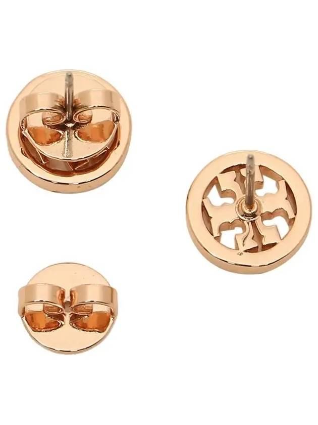 Miller Crystal Stud Earrings Rose Gold - TORY BURCH - BALAAN 5