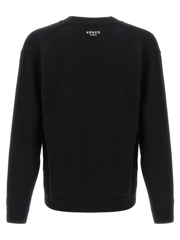 Pop Wool Cardigan Black - KENZO - BALAAN 3