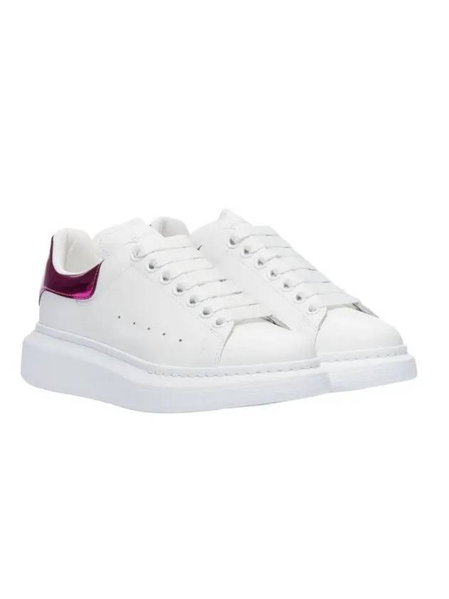 Oversole Metal Pink Tab Low Top Sneakers White - ALEXANDER MCQUEEN - BALAAN 4